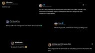 Fans weren't happy with his comments (Credit: Fan reactions on X)